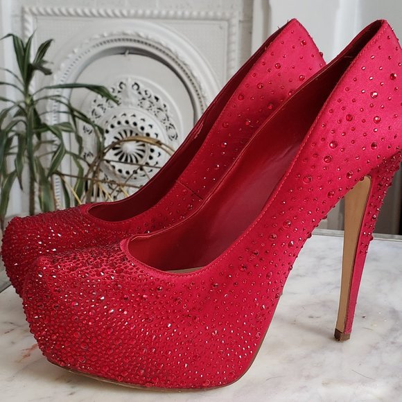 Red glitter heels - Picture 1 of 4